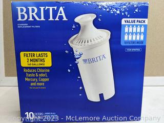 Brita Replacement Filters, 7/10-Brita Filters - Reduce Substances: Copper, Mercury, Cadmium as Well as the Taste and Odor of Chlorine and Zinc - Missing 3 (See Description)