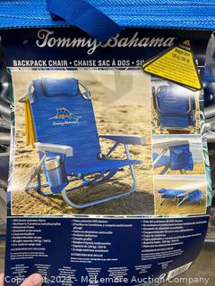New Store Display - Tommy Bahama Beach Chair - Adjusts To 5 Positions and Lays Flat - Padded Backpack Straps - Retail $44.99 - See Link! (New)