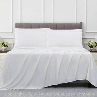 NEW-Kirkland Signature 680 Thread Count 6-piece Sheet Set- WHITE- King - !!SEE LINK!!! - out of retail packaging (See Description)