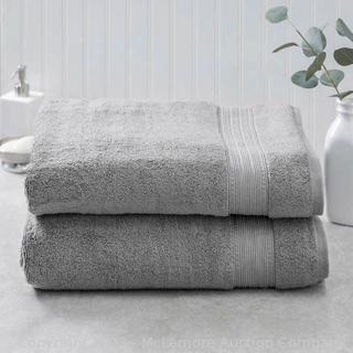 USED- Charisma 100% Hygrocotton 3 Towels - 1 Hand Towel - 3 Washcloths-GRAY- WASHED AND FADED- SOLD AS IS (New - Open Box)