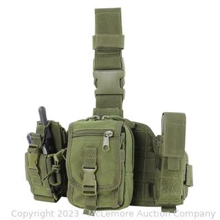 Brand New -  ( Use for Anything! Great Gear Carrier for Hunting / Camping / Hiking, etc. ) - Condor MA25 Utility Drop Leg Rig Carrier -c omes with three detachable pouches: Olive Drab - $64 (New)