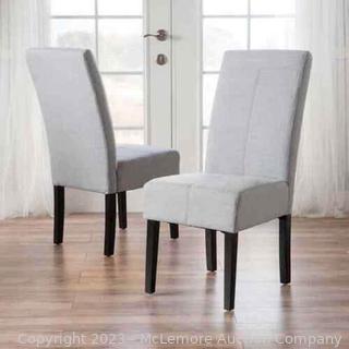 New in box - Orleans Dining Chair, 2-pack - Gray - Orleans Dining Chair, 2-pack  - Espresso Finish - 17.5” W x 25” D x 39.5” H (New)
