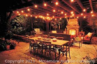 Feit Electric 48' LED Filament String Light Set - Decorative Filament LED Bulbs 2200K, Shatter Resistant Bulbs - Includes 24 Screw Base LED Bulbs Plus 2 Spares (Per Pack) - $59 on Costco - See Link! (New - Open Box)
