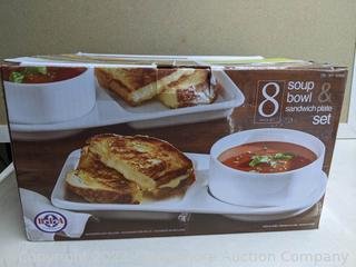 BIA Cordon Bleu Set of 4 - Soup Bowl and Sandwich Plate Set (New - Open Box)