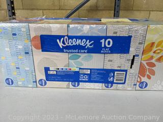 Kleenex Trusted Care Facial Tissue, 2-ply, 230-count, 10 pack - Few boxes dent - See photo (New - Damaged Box)