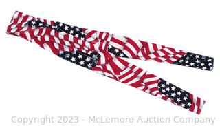 Brand New - Cooling Headband / Neck Wrap - Cotton Cooldanna, Wavy American Flag by Zan - A head and neck tie that provides hours of cooling relief during hot days and activities. To activate just soak in cold water for approximately 10 minutes - $16 - SEE LINK (New)