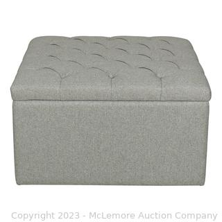 Brand New in box - Kelby Fabric Storage Ottoman - Gray - Lift-off Lid Features Tray Top - Large Storage Capacity - 32.2" L x 32.2" W x 18.8 " H - $299 - SEE LINK (New)