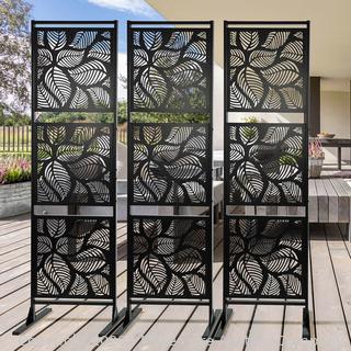 Brand New - ( Only includes one panel - pic shows 3) - Garden & Patio Privacy Panel - Leaves Design - 24" W X 19.5" D X 76" H - 100% Steel Construction - $119 - SEE LINK (New)