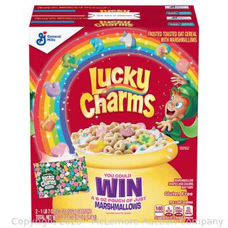 General Mills Lucky Charms, 23 oz, 2-count (New - Open Box)