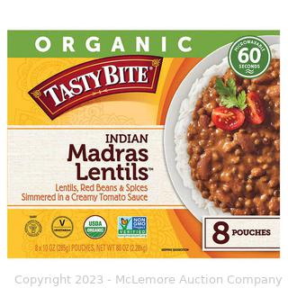 Organic Tasty Bite Madras Lentils, 10 oz, 8-count - (New - Open Box)