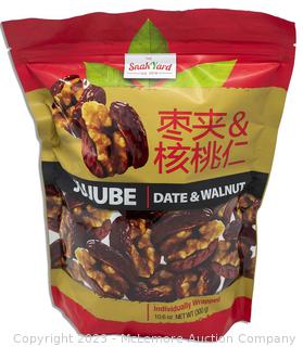 The Snak Yard Jujube- Date & Walnut Clusters- Individually Wrapped for Freshness & Snackability (Individually wrapped) (New - Open Box)
