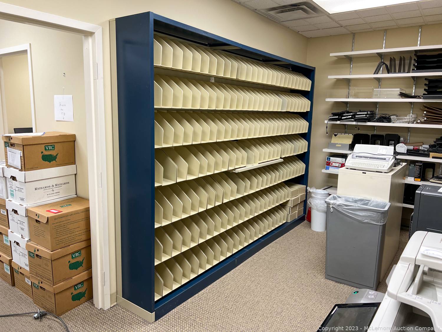 McLemore Auction Company Auction Law Office Moving Sale ITEM TAB Filing System
