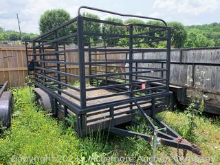 16ft Trailer Set Up With Livestock Rack  - BILL OF SALE ONLY