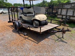 12ft Utility Trailer Has Damage  THIS LOT IS TRAILER ONLY- BILL OF SALE ONLY