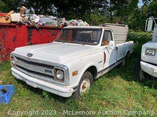 1969 Chevrolet Truck VIN CS1491846699, 6cyl 3 speed Showing 43851 Miles  - BILL OF SALE ONLY