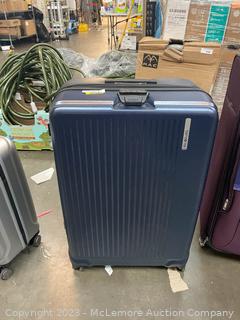 New Store Display - ( The combo lock is 000) - - Samsonite Amplitude Hardside  - BLUE - RightHeight -includes a 27-inch spinner-  Adjustable Multi-Stop Handle - TSA Lock - Carry On - 22.00” H x 14.00” L x 9.00 W - Check in - 29.01” H x 20.51” L x 13.00” W - $179 - SEE LINK (New - Open Box)