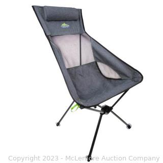 Cascade Mountain Tech Ultralight Highback Chair - Lightweight ( under 4lbs), removable adjustable head rest, fully collapsible and space saving, with Carry Bag (New)