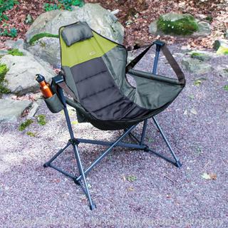RIO Swinging Hammock Chair - Rust-Resistant Powder Coated Steel Frame - Comfortable Foam Pillow Head Rest - Comes with a Convenient Carry Bag - Swinging - $59 - SEE LINK (New - Open Box)
