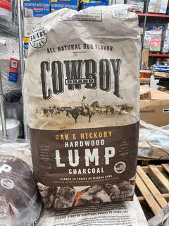 Cowboy Hardwood Lump Charcoal, Oak and Hickory, 34 lbs - See Link! -  (New)