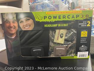Brand New - 2 Pack  Panther Vision POWERCAP 3.0 Rechargeable LED Headlamp Beanie -  2-pack Black & Mossy Oak - 80 Lumens - 2 Pack - $69 (New - Open Box)