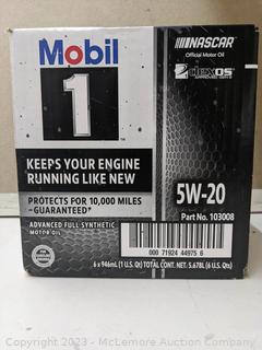 Mobil 1 Advanced Motor Oil 5W-20 Full Synthetic 1 Qt, 6 Ct (New - Open Box)