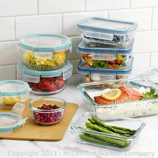 Snapware Pyrex 18-piece Glass Food Storage Set - Airtight, Leak-Proof -9 Containers with Lids - Refrigerator, Freezer, Dishwasher & Microwave Safe -  (New - Open Box)