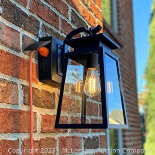 Addington Park Shelby Collection Energy Star Outdoor Wall Sconce, Black Finish (New - Open Box)