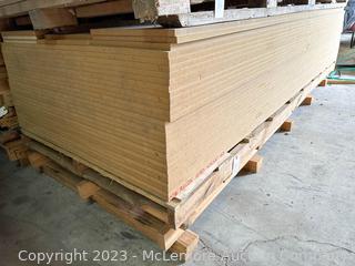 Lot of (35) MDF Core Reconstituted Quartered Walnut Veneer Plywood Boards, 3/4"