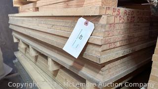 Lot of (12) Assorted MDF Core Veneer Plywood Boards, 5' x 10'