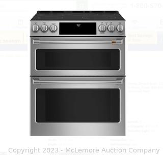 Café 30 Inch Slide-In Electric Smart Range with 5 Radiant Elements Model CES750P2MS1 MSRP $3053  APPEARS NEW IN BOX