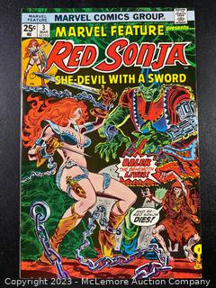 Marvel Feature presents... Red Sonja #3 High Grade Vintage With Marvel Value Stamp #53 B