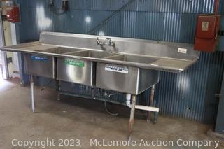 Heavy Duty Commercial 3 Compartment Sink 