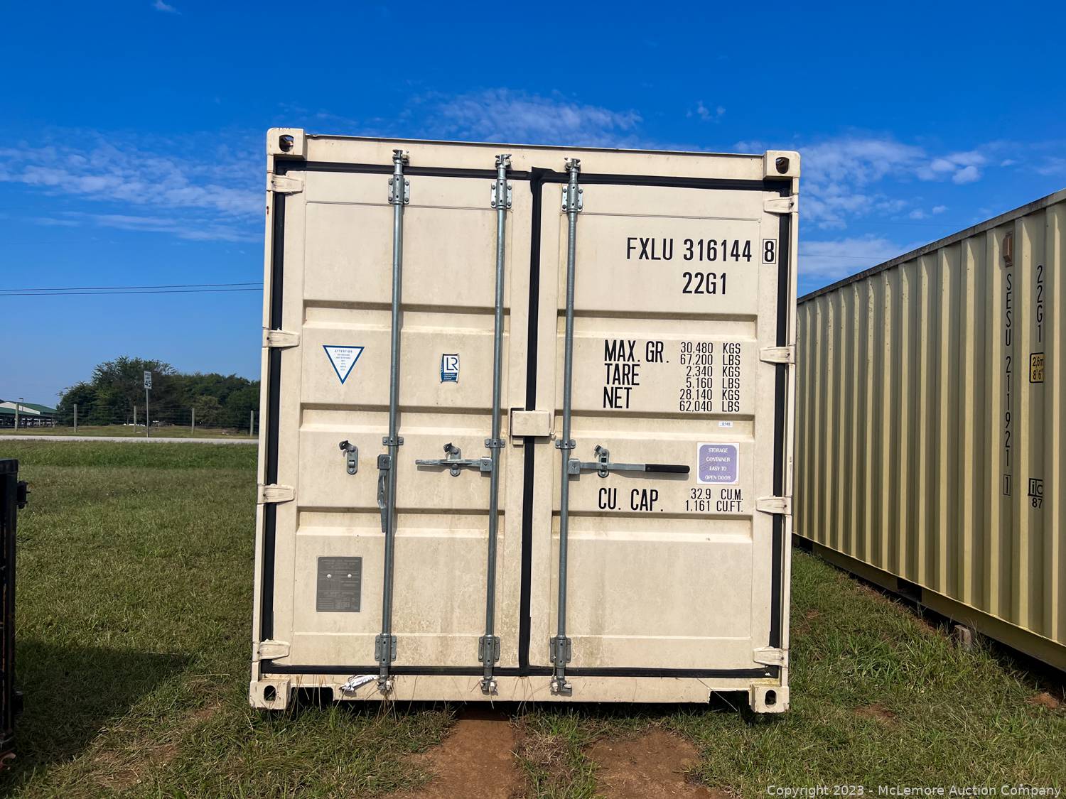 McLemore Auction Company Auction Dumpsters, Roll Off Trailer, 20