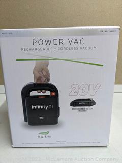 Infinity X1 Power Vac - Rechargeable - Cordless Vacuum (New)
