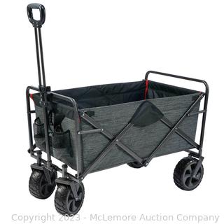 New - Mac Sports XL Folding Wagon Gray - Comfort-Grip Handle - Drink Holders and Accessory Pouch - $79 - SEE LINK (New)