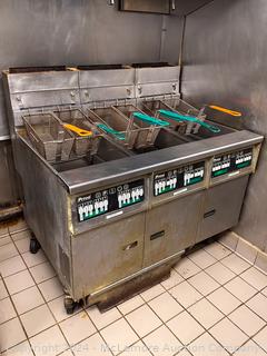 Pitco SG14 Three-Unit Natural Gas Fryer - 120-150 Lb Capacity