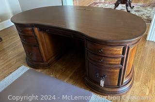 Wooden 7-Drawer Executive Desk