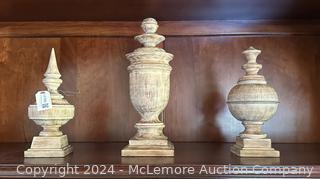 Set of (3) Decorative Finials