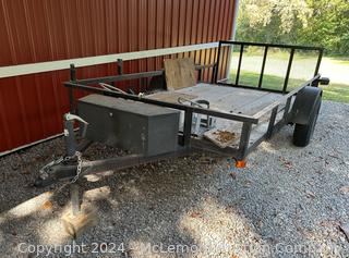 Single Axle 6' x 12' Motorcycle Trailer with Winch (Bill of Sale Only)