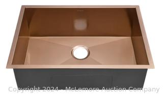 Swiss Madison Tourner 27 x 19 Stainless Steel, Single Basin, Undermount Kitchen Sink in Rose Gold MSRP $320  Appears New in box