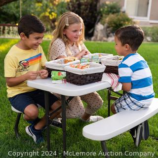 Store Display - Lifetime Kids Picnic Table - Adjustable Table, Folds Flat for Storage - $69.99 - SEE LINK