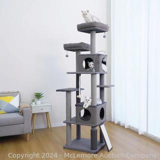 Used, In Good Condition - Catry Kingdom 78 inch Cat Tree, 8 Levels and 2 Condos - Gray - $119.99 - SEE LINK