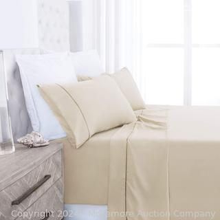 Beckham Hotel Collection Luxury Soft Brushed 1700 Series Microfiber Sheet Set - Queen - Cream