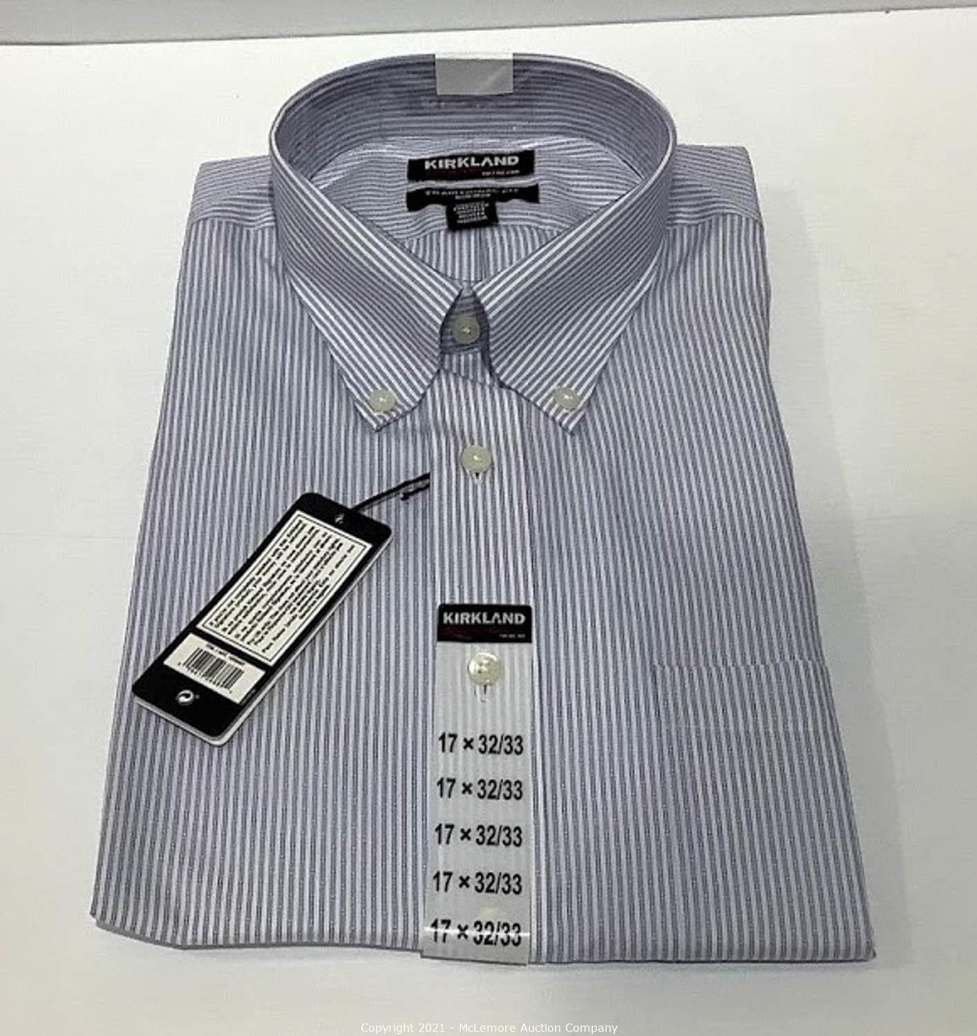 NEW G52 KIRKLAND SIGNATURE Men's 100% Cotton Non Iron 80/2 Dress Shirt VARIETY