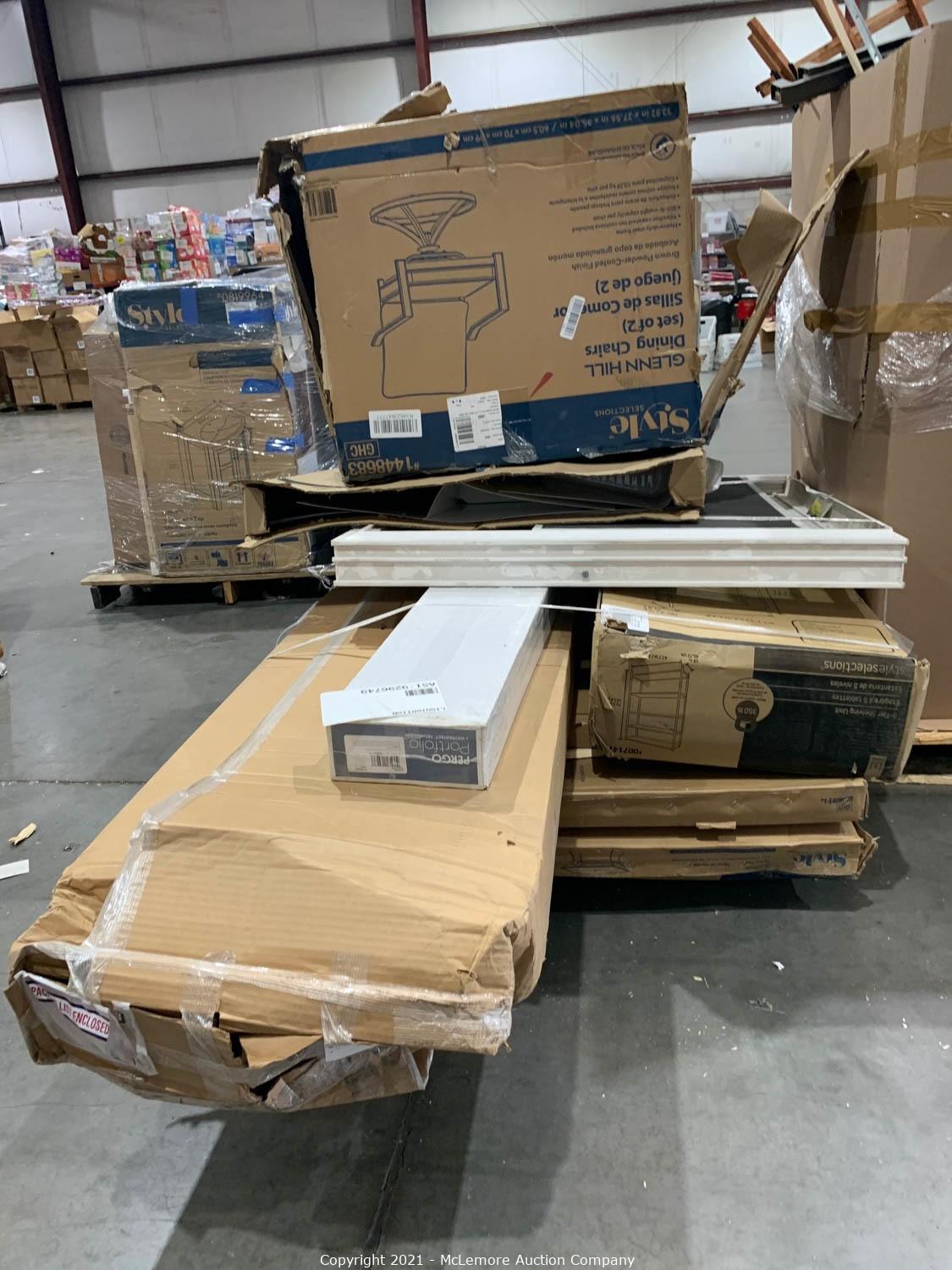 McLemore Auction Company Auction Customer Shelf Pulls and Returns