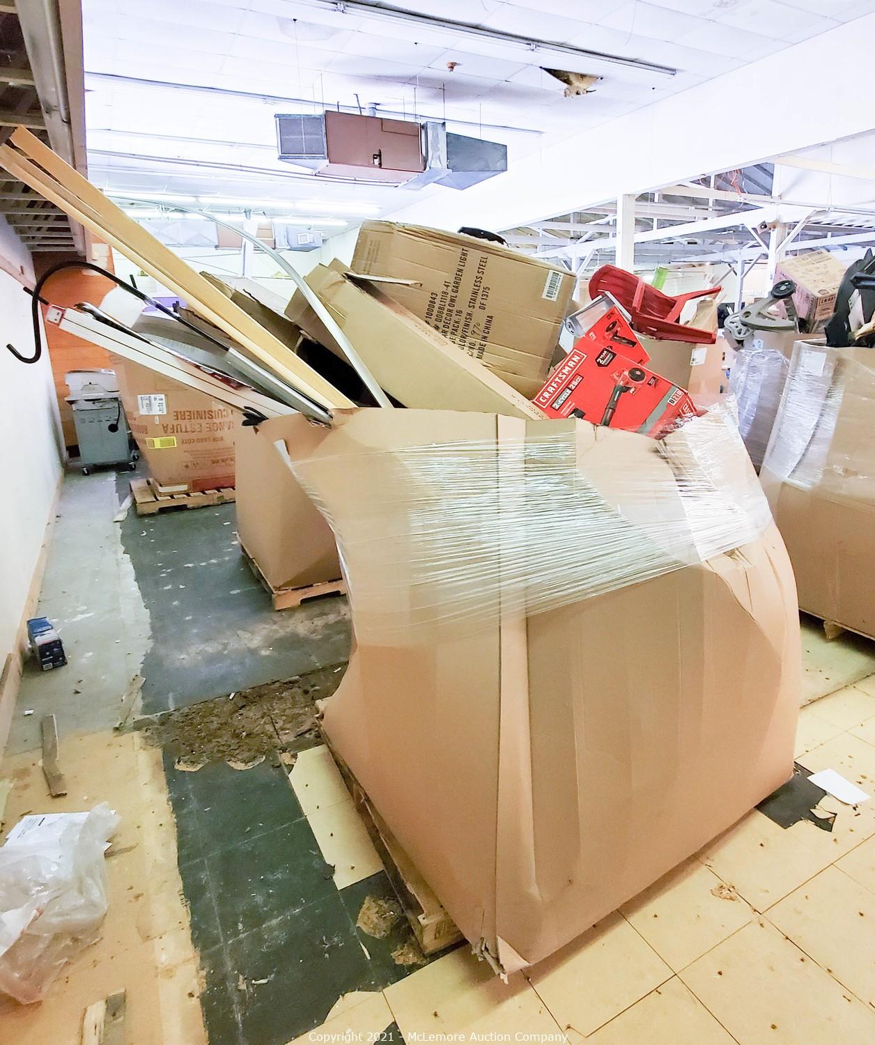 McLemore Auction Company Auction Lowe's Pallets and Returns ITEM