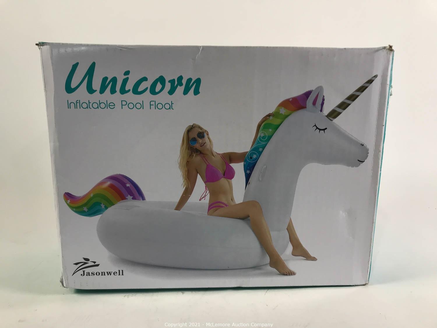Keenstone Giant Inflatable Unicorn Pool Float Floatie Ride On with Fast Valves L 