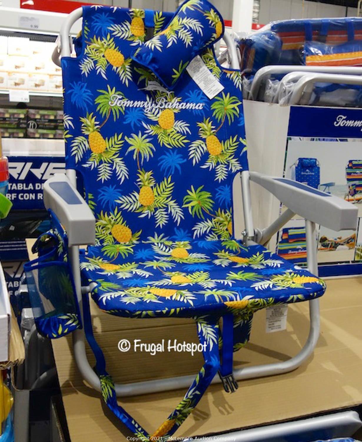 tommy bahama 5 position pineapple print beach chair