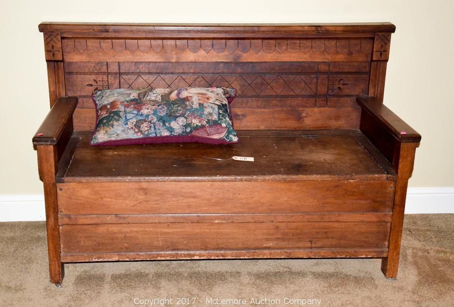 Mclemore Auction Company Auction Furniture Art Decor Other Home Goods From A Brentwood Resident Item Antique Bench