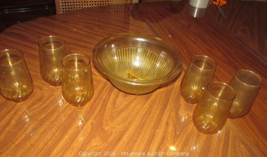 amber glass cups